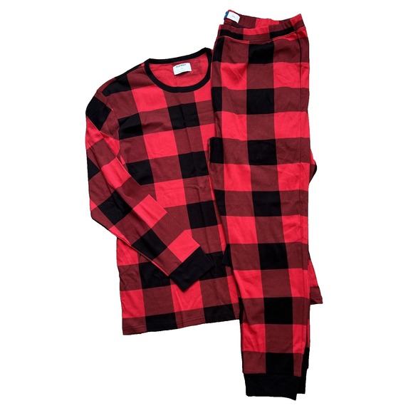 Old Navy Buffalo Plaid Pajama Set Women Size XXL Christmas Gingham Red Black - Picture 1 of 12